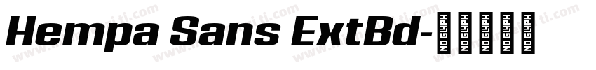 Hempa Sans ExtBd字体转换
